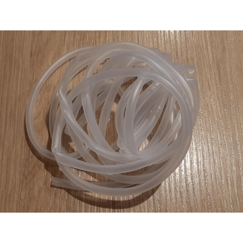 Zacht siliconen luchtslang dia. 4-6 mm. lengte 3 meter